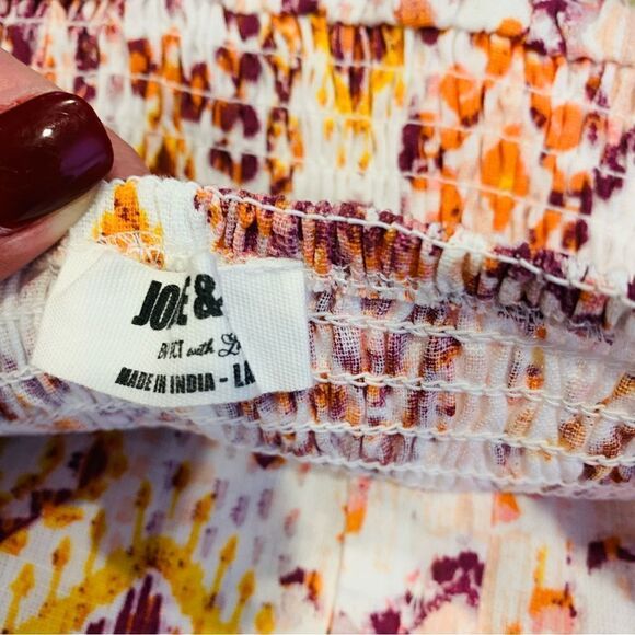 Jolie & Joy Juniors Mosaic Smocked Button Front Dress Size Large - Picture 12 of 14